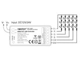 Kit de controlador RGB+CCT + Mando de superficie con control táctil de gran calidad y cuidado diseño. Incorpora base magnética para instalar en cualquier superficie y facilitar la portabilidad. Ideal para el control de la intensidad de las tiras Led RGB+CCT. Se puede encender/apagar, ajustar la intensidad y seleccionas el color de luz. Se alimenta con 2 pilas tipo AAA.