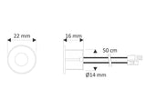 Sensor táctil para el encendido/apagado y regulación de tiras led y otras luminarias led con alimentación de DC 12V