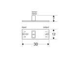 Sensor IR de reducido tamaño (30X12mm)para instalar en un perfil que se conecta directamente a la tira led monocolor y permite encenderla automáticamente cuando detecta movimiento (5-10cm)