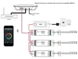 El transmisor SR2818 es un convertidor que funciona con los receptores compatibles de la serie LB1009 para ser controlados desde cualquier dispositivo móvil con Sistema IOS o Android a través de WIFI.