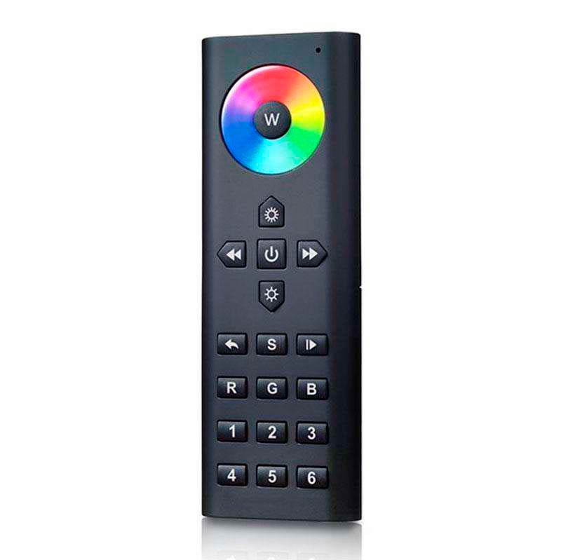 El mando a distancia LB2819 puede controlar 6 zonas diferentes de tiras RGBW fácilmente. Con un diseño minimalista y racional, es posible controlar cualquier zona por separado o actuar sobre todas ellas a la vez. Compatible con los receptores de la serie LB1009