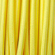 Cable eléctrico textil. Consta de dos hilos de sección 2x0,75mm y aislamiento de PVC. Capacidad de corriente de 6A.