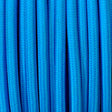 Cable eléctrico textil. Consta de dos hilos de sección 2x0,75mm y aislamiento de PVC. Capacidad de corriente de 6A.