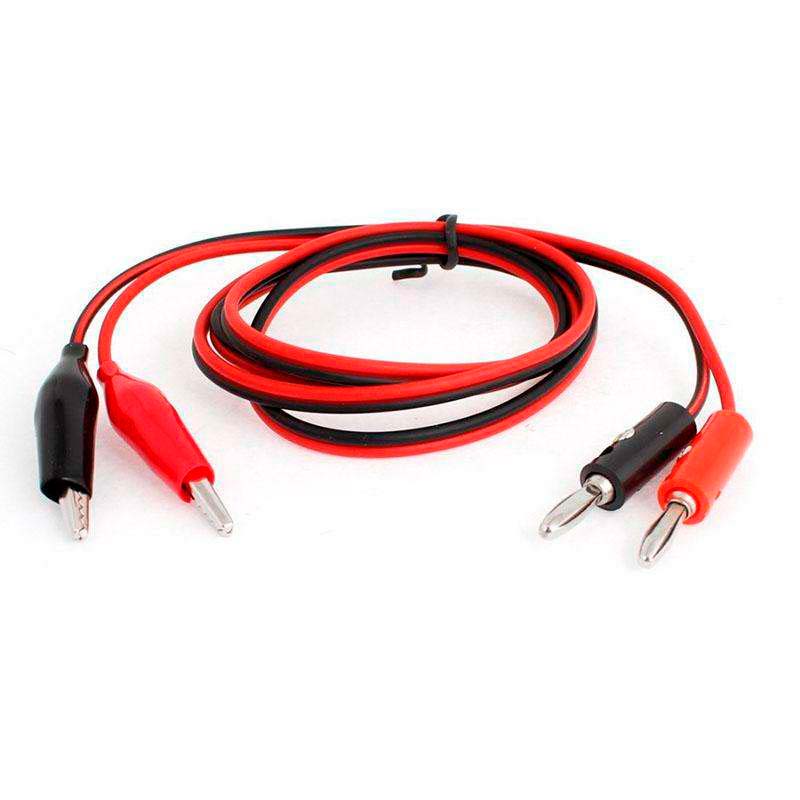 Cable banana-cocodrilo para test, 1m