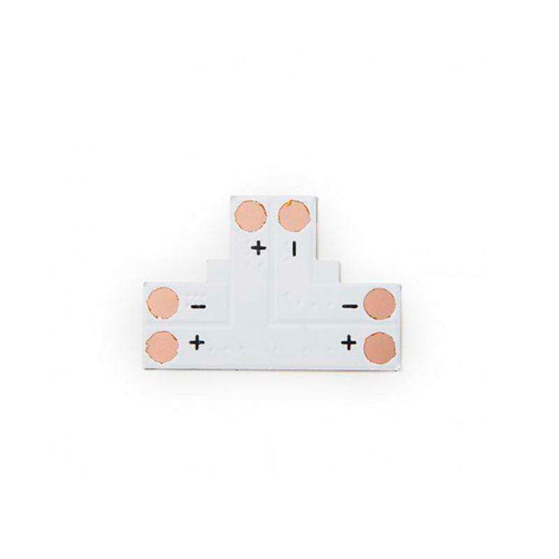 Conector T para tiras monocolor 2 Pin - 8mm