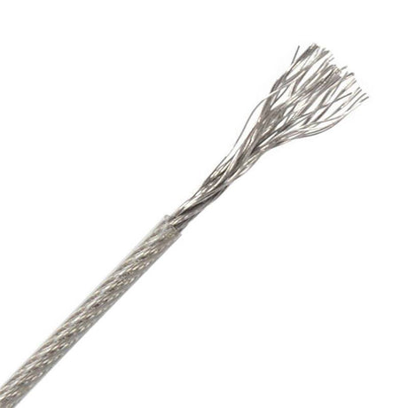 Cable suspensión de acero inoxidable de 1mm con revestimiento de naylon. Ideal para descolgar luminarias a la altura deseada, 1m.
