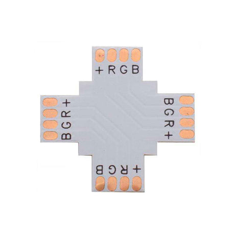 Conector X para tiras RGB 4 Pin - 10mm