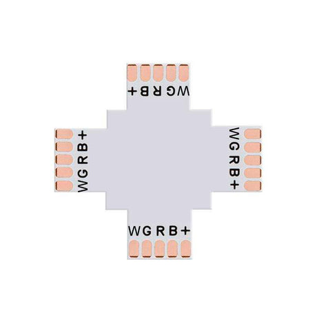 Conector X para tiras RGBW 5 Pin - 12mm