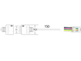 Cable redondo con conector macho para la conexión directa de tiras LED RGB+CCT