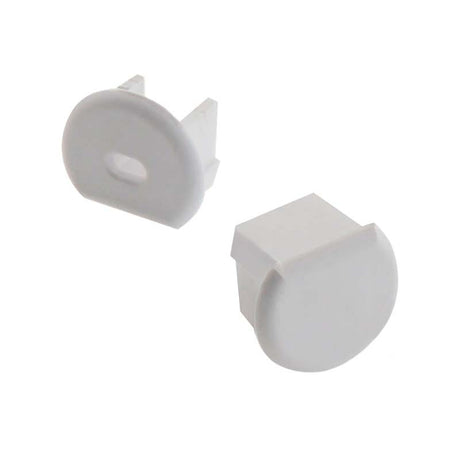 Kit que incluye las tapas de cierre derecha e izquierda del perfil led Round.