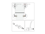 Completo kit que incluye todo lo necesario para instalar tiras led en un decorativo perfil de aluminio y colgarlo del techo o hacer todo tipo de composiciones.