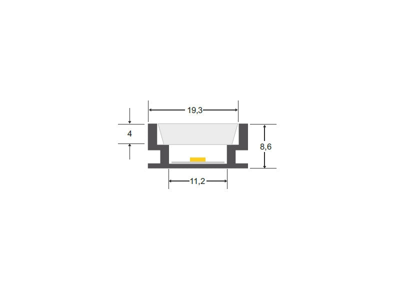 Perfil de aluminio para proteger y ocultar las tiras led, lo que permite realizar instalaciones profesionales, limpias y con estilo.