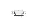 Perfil de aluminio para proteger y ocultar las tiras led, lo que permite realizar instalaciones profesionales, limpias y con estilo.
