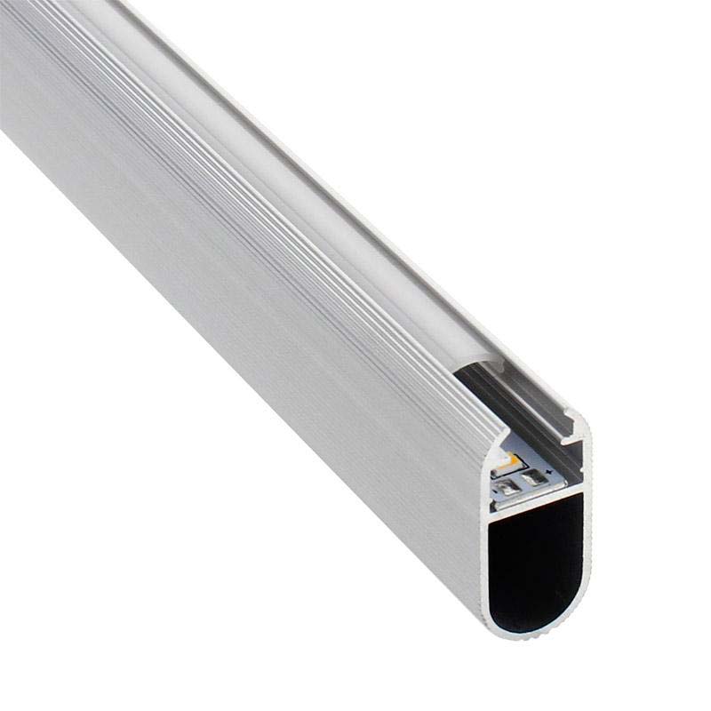 Perfil de aluminio para proteger y ocultar las tiras led, lo que permite realizar instalaciones profesionales, limpias y con estilo.