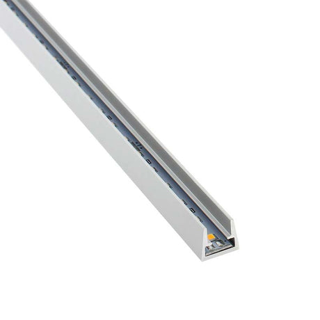 Perfil de aluminio PC para aplicaciones con metacrilato óptico, permite ocultar las tiras led, lo que permite realizar instalaciones profesionales, limpias y con estilo.