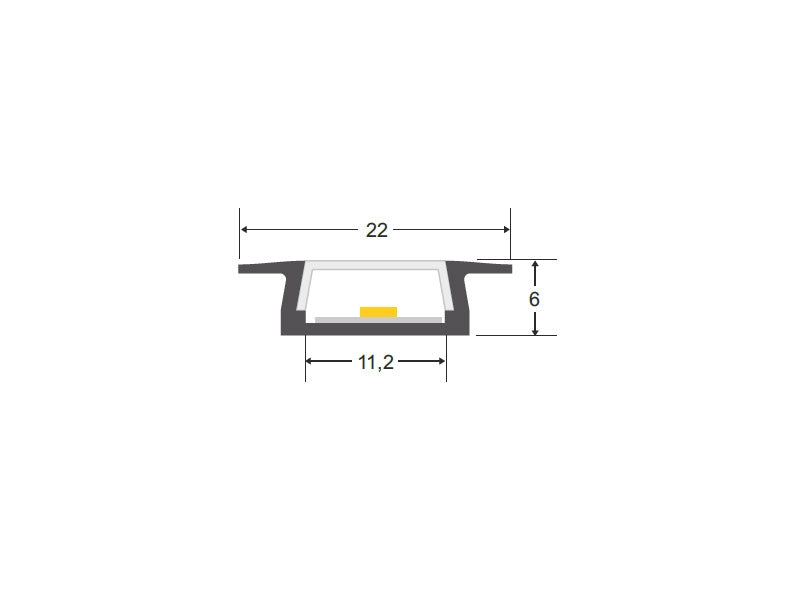 Kit que incluye perfil de aluminio, cubierta opal y tapas laterales. Para proteger y ocultar las tiras led, lo que permite realizar instalaciones profesionales, limpias y con estilo.