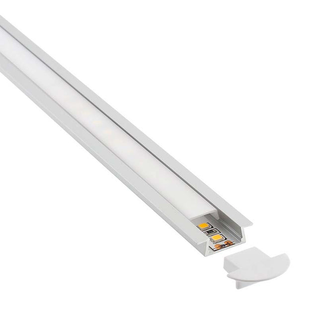 Kit que incluye perfil de aluminio, cubierta opal y tapas laterales. Para proteger y ocultar las tiras led, lo que permite realizar instalaciones profesionales, limpias y con estilo.