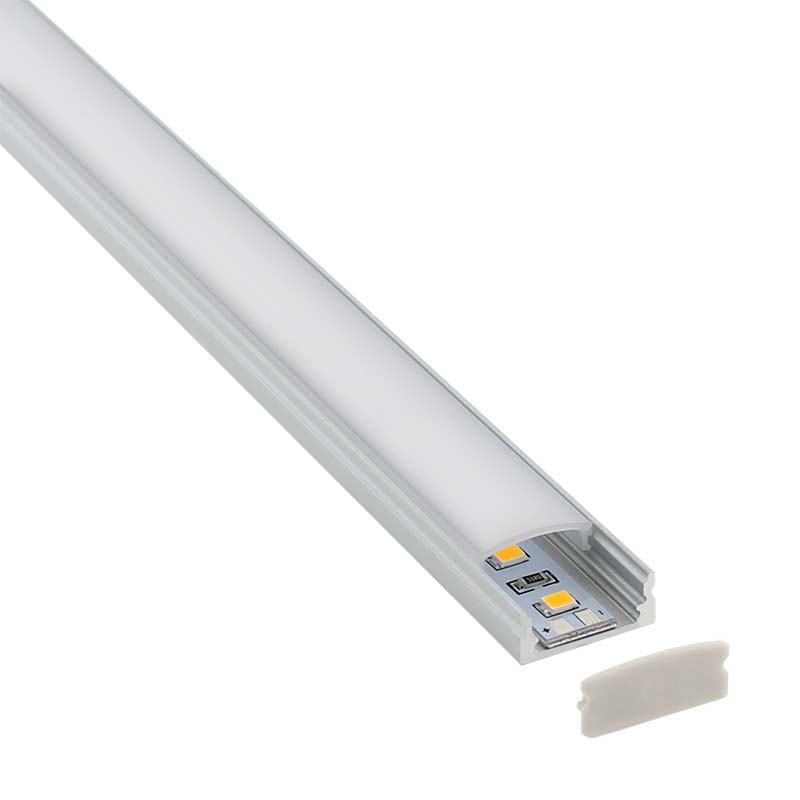 Kit que incluye perfil de aluminio, cubierta opal y tapas laterales. Para proteger y ocultar las tiras led, lo que permite realizar instalaciones profesionales, limpias y con estilo.