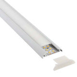 Kit que incluye perfil de aluminio, cubierta opal, clips y tapas laterales. Para proteger y ocultar las tiras led, lo que permite realizar instalaciones profesionales, limpias y con estilo.