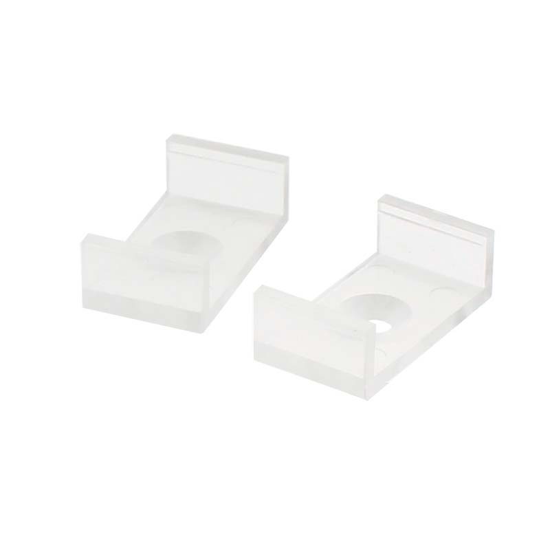 Clip de plástico para montaje tira led para sujetar los perfiles led a cualquier superficie. 1 unidad