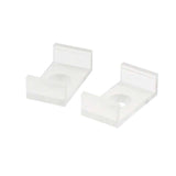 Clip de plástico para montaje tira led para sujetar los perfiles led a cualquier superficie. 1 unidad