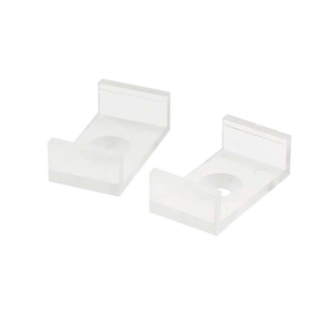 Clip de plástico para montaje tira led para sujetar los perfiles led a cualquier superficie. 1 unidad