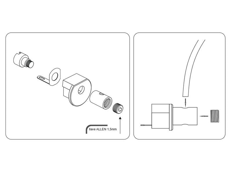 Completo kit que incluye todo lo necesario para instalar fácilmente los perfiles KROB de forma suspendida.