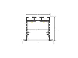 Kit que incluye perfil de aluminio, cubierta opal y tapas laterales (No incluye clips de sujección). Para proteger y ocultar las tiras led, lo que permite realizar instalaciones profesionales, limpias y con estilo.