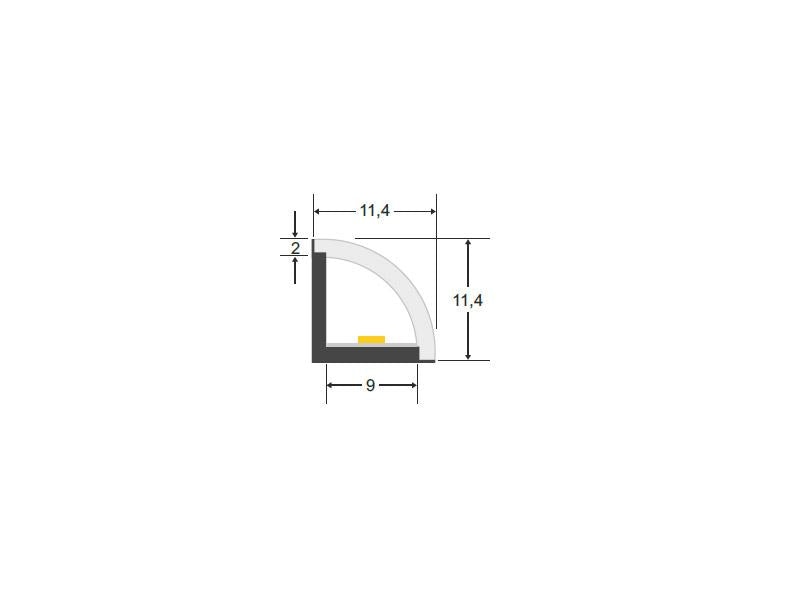 Kit que incluye perfil de plástico y tapas laterales. Para proteger y ocultar las tiras led, lo que permite realizar instalaciones profesionales, limpias y con estilo. Con protección IP68.