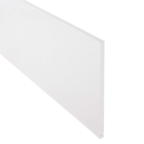 Metacrilato óptico de 118 x 16cm para formar luminarias lineales en combinación con el perfil de aluminio PROLUX.