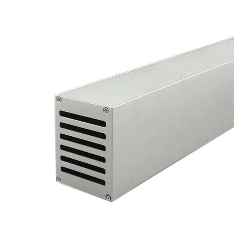 Perfil de aluminio que permite alojar en su interior fuentes de alimentación. Especialmente indicado para instalaciones de perfiles led suspendidos del techo.