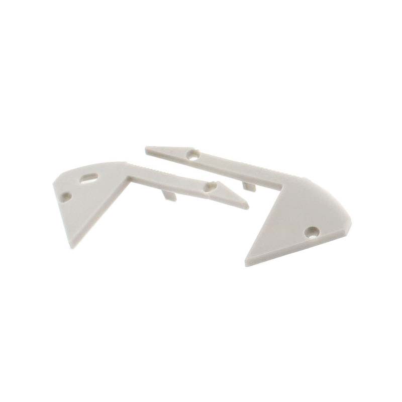 Kit que incluye las tapas de cierre derecha e izquierda del perfil led STAIR.