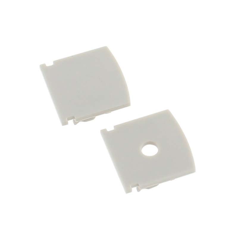 Kit que incluye las tapas de cierre derecha e izquierda del perfil led BOLL.