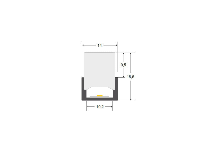 Kit que incluye perfil de PVC con difusor traslúcido con protección Anti-UV y resistencia al agua IP68. Para proteger y ocultar las tiras led, lo que permite realizar instalaciones profesionales, limpias y con estilo.