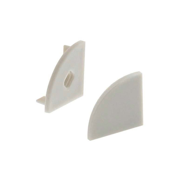 Kit que incluye las tapas de cierre derecha e izquierda del perfil led KORK-mini.