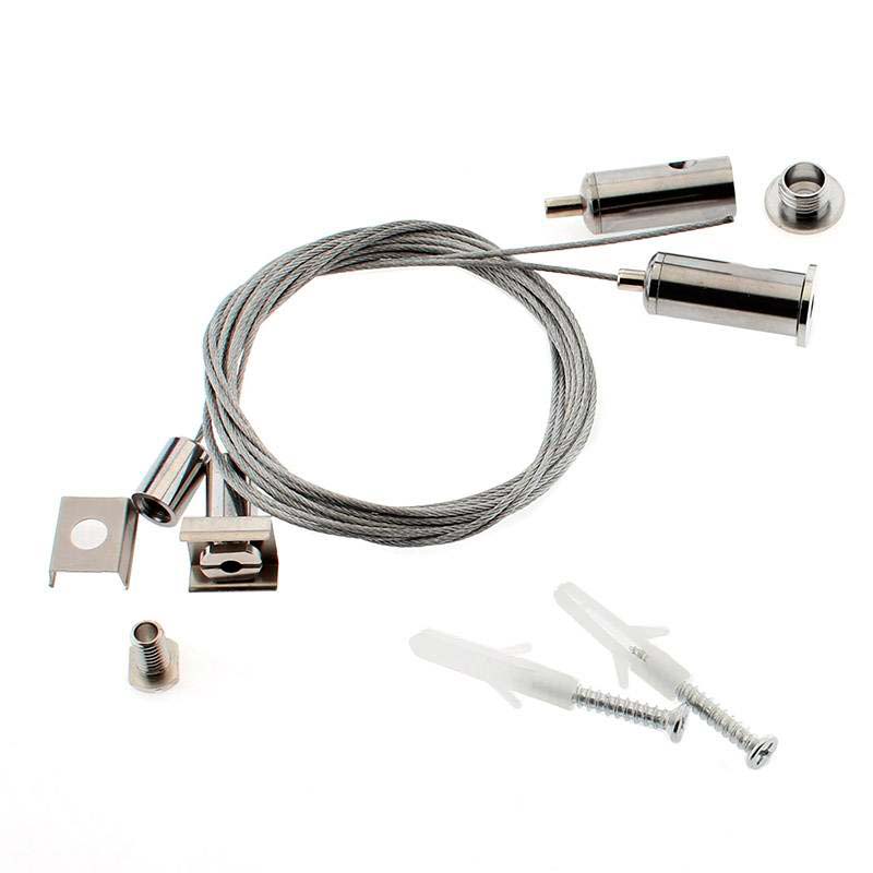 Completo kit que incluye todo lo necesario para instalar fácilmente los perfiles KEN de forma suspendida.