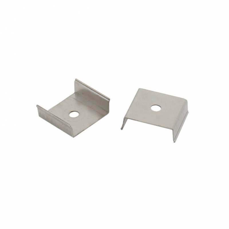 Clip montaje tira led para sujetar los perfiles GURKEN a cualquier superficie.