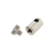 Conector para sujetar el perfil con el cable de suspensión. También permite utilizarlo para pasar el cable elecrificado para alimentar a la tira led instalada en el perfil.