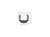 Perfil de aluminio para proteger y ocultar las tiras led, lo que permite realizar instalaciones profesionales, limpias y con estilo.