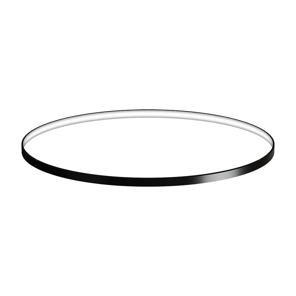 Kit que incluye perfil circular de aluminio y cubierta de silicona opal. Para fabricar espectaculares luminarias LED con múltiples opciones de instalación. Lacado en color negro mate.