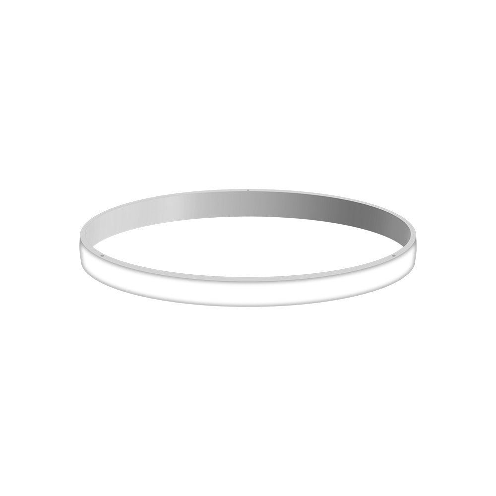 Kit que incluye perfil circular de aluminio y cubierta de silicona opal. Para fabricar espectaculares luminarias LED con múltiples opciones de instalación. Lacado en color blanco mate.