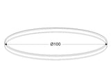 Kit que incluye perfil circular de aluminio y cubierta de metacrilato frost. Para fabricar espectaculares luminarias LED con múltiples opciones de instalación. Lacado en color blanco mate.