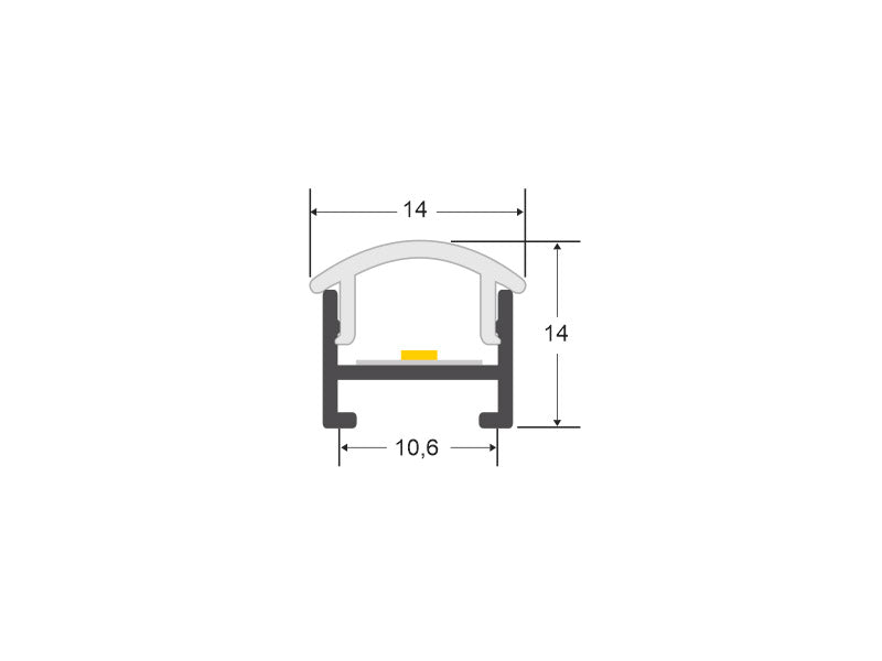 Kit que incluye perfil de aluminio SUND, cubierta opal y tapas laterales. Para proteger y ocultar las tiras led, lo que permite realizar instalaciones profesionales, limpias y con estilo.