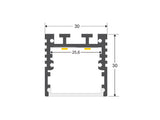 Kit que incluye perfil de aluminio de color negro, cubierta negra y tapas laterales. Para proteger y ocultar las tiras led, lo que permite realizar instalaciones profesionales, limpias y con estilo.