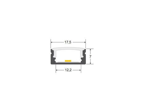 Cubierta de plástico para instalaciones personalizadas de tiras led. Permite realizar instalaciones profesionales, limpias y con estilo.