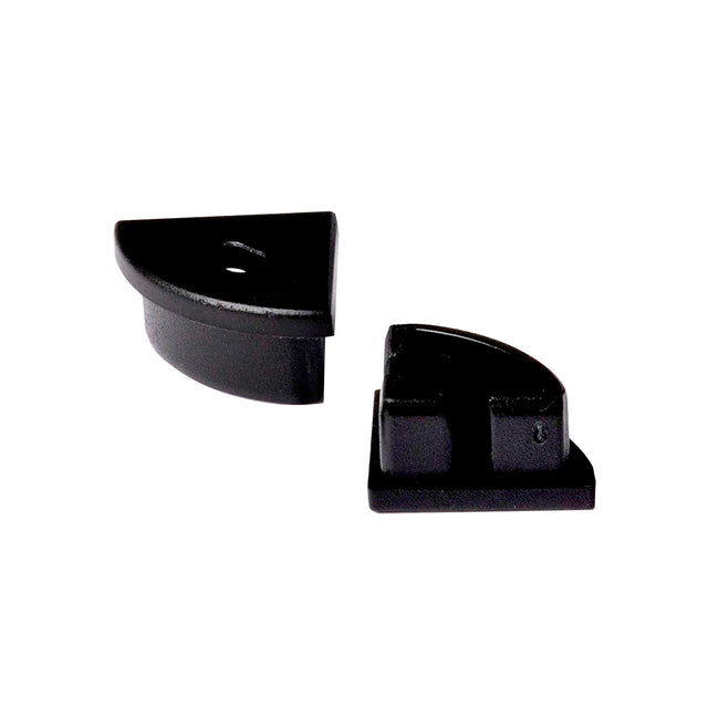 Kit que incluye las tapas de cierre derecha e izquierda del perfil led KORK-mini. Color negro.