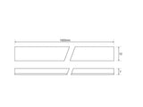 Canaleta para organizar cables. Incluye tapa y adhesivo para fijar al soporte.