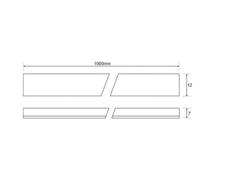 Canaleta para organizar cables. Incluye tapa y adhesivo para fijar al soporte.