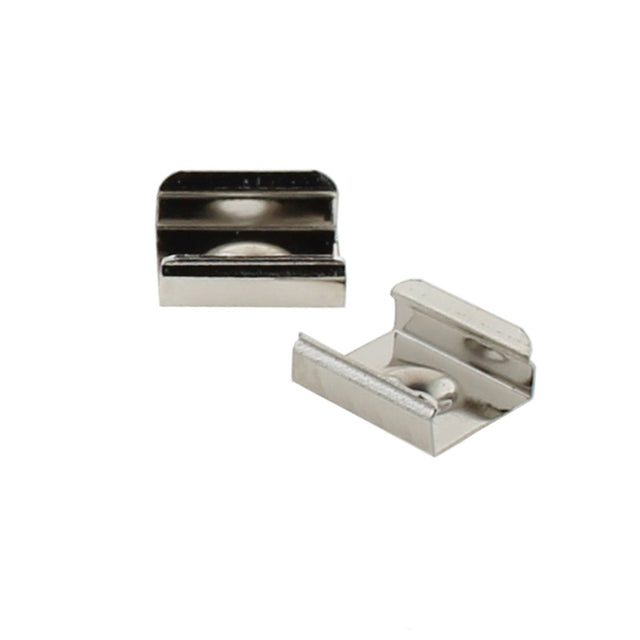 Clip montaje tira led para sujetar los perfiles led a cualquier superficie.