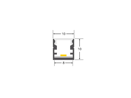Clip montaje tira led para sujetar los perfiles led a cualquier superficie.